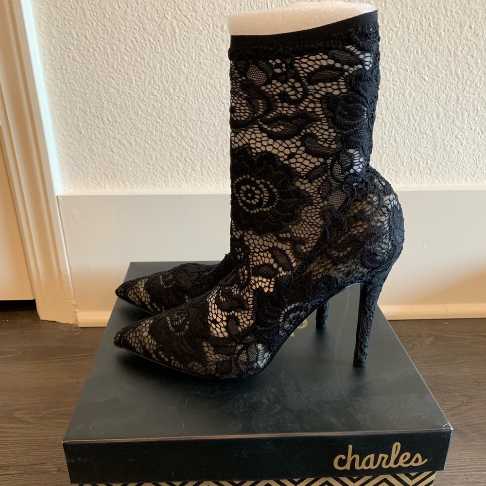 Charles by Charles David Lace Pump Bootie